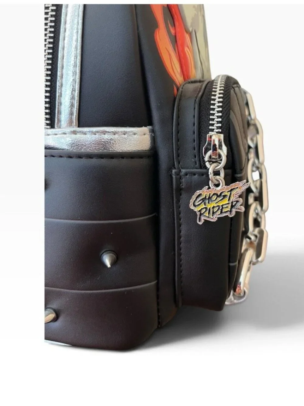 Loungefly Marvel Ghost Rider Glow in the Dark Cosplay Mini Backpack Skeleton NWT